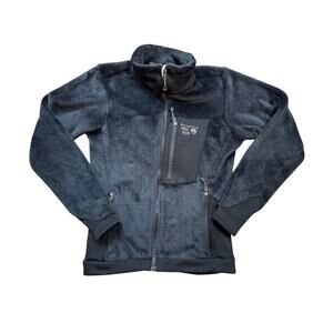 Mountain HardWear Full zip Women's Fleece Jacket/Coat;  Small; Black; Fuzzy